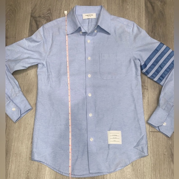 Thom Browne 4-bar Solid Blue Button Down Sz 0 - Picture 7 of 7